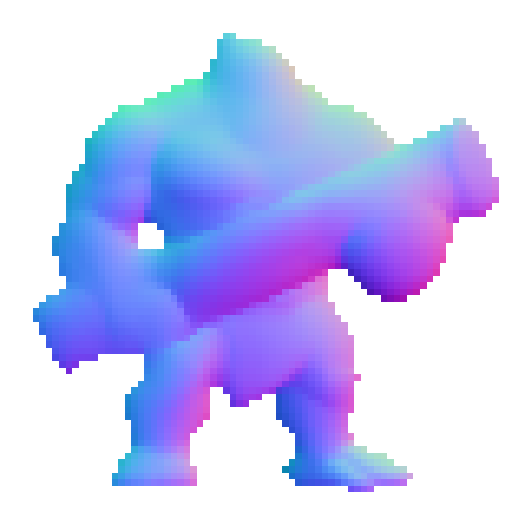 Its normal map, lit — sprite